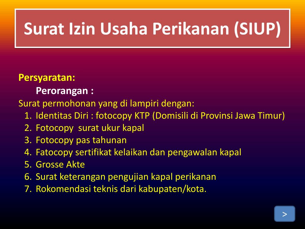 Detail Surat Izin Usaha Perikanan Siup Nomer 7