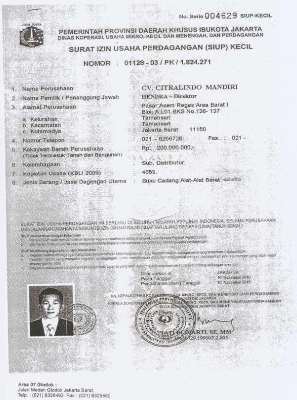 Detail Surat Izin Usaha Pt Nomer 30