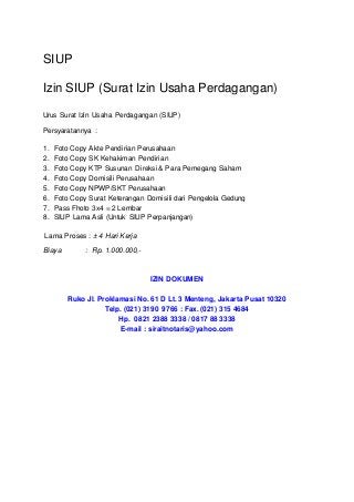 Detail Surat Izin Usaha Pt Nomer 37