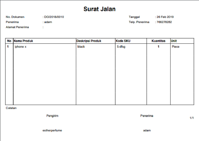 Detail Surat Jalan In English Nomer 11