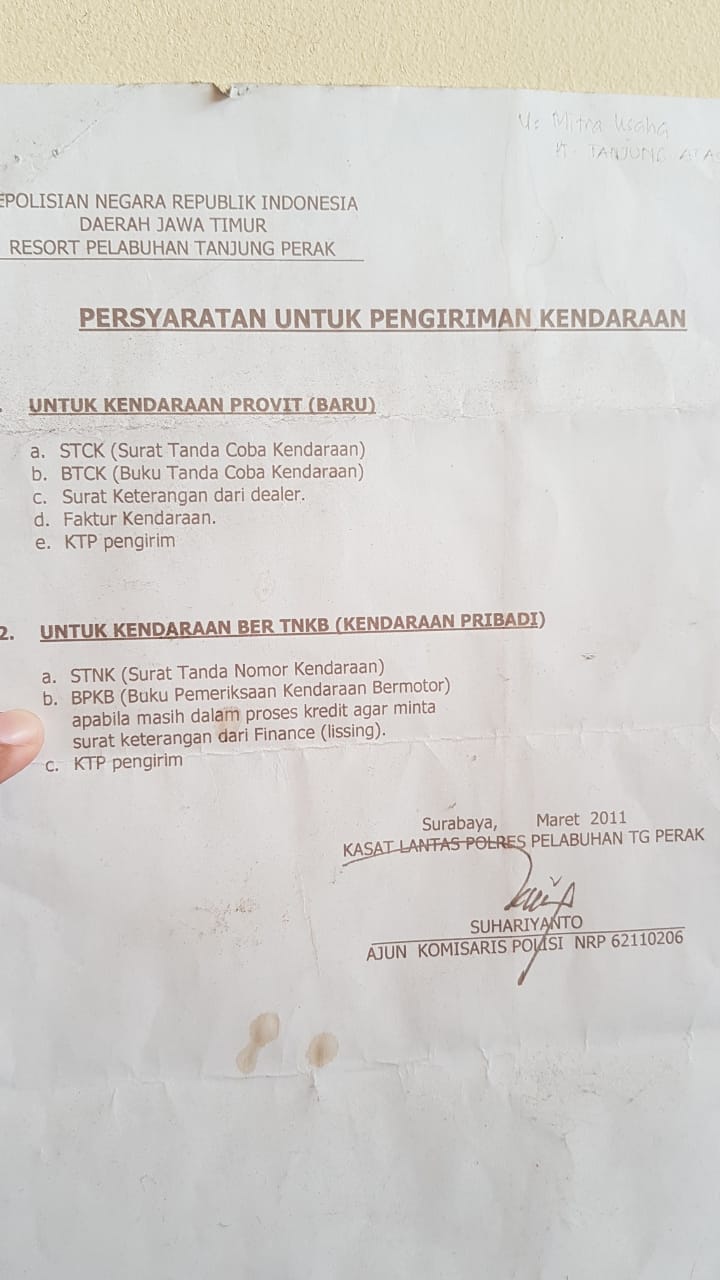 Detail Surat Jalan Kendaraan Baru Nomer 29