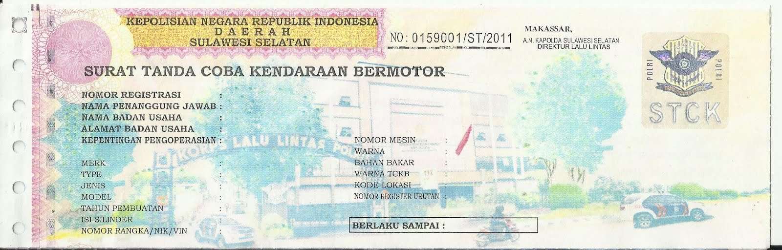 Detail Surat Jalan Kendaraan Bermotor Nomer 25