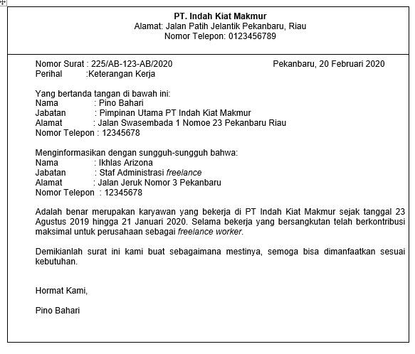 Download Surat Jalan Kerja Nomer 34