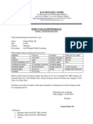 Detail Surat Jalan Mobil Baru Nomer 13