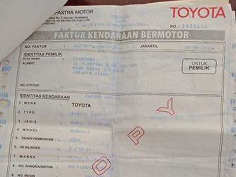 Detail Surat Jalan Mobil Baru Nomer 44