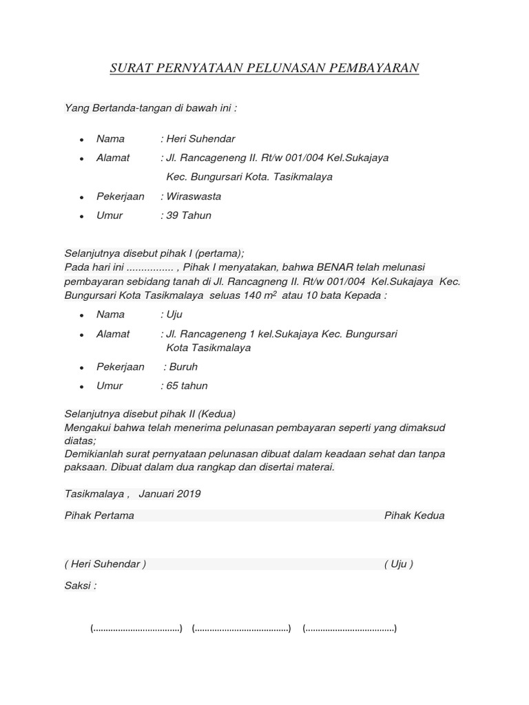 Detail Surat Jaminan Pembayaran Nomer 18