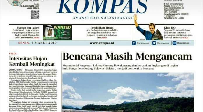 Detail Surat Kabar Kompas Hari Ini Nomer 18