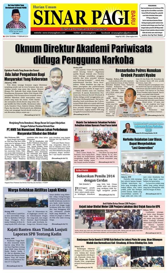 Detail Surat Kabar Sinar Harian Nomer 34