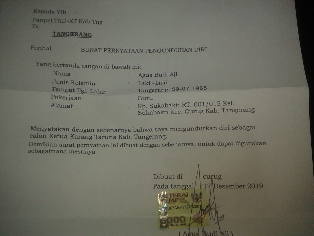 Detail Surat Karang Taruna Nomer 44