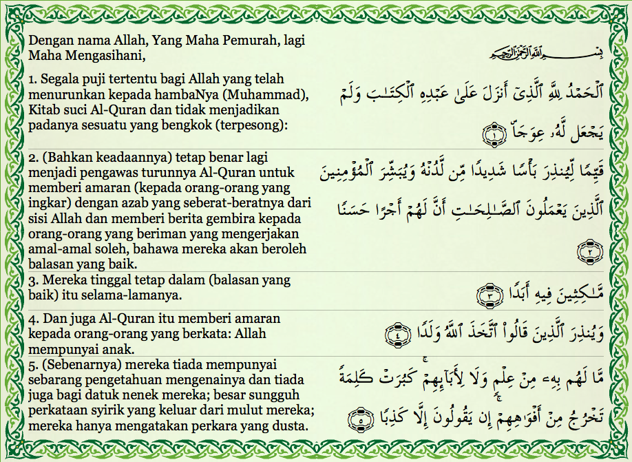 Detail Surat Ke 110 Dalam Al Quran Nomer 18