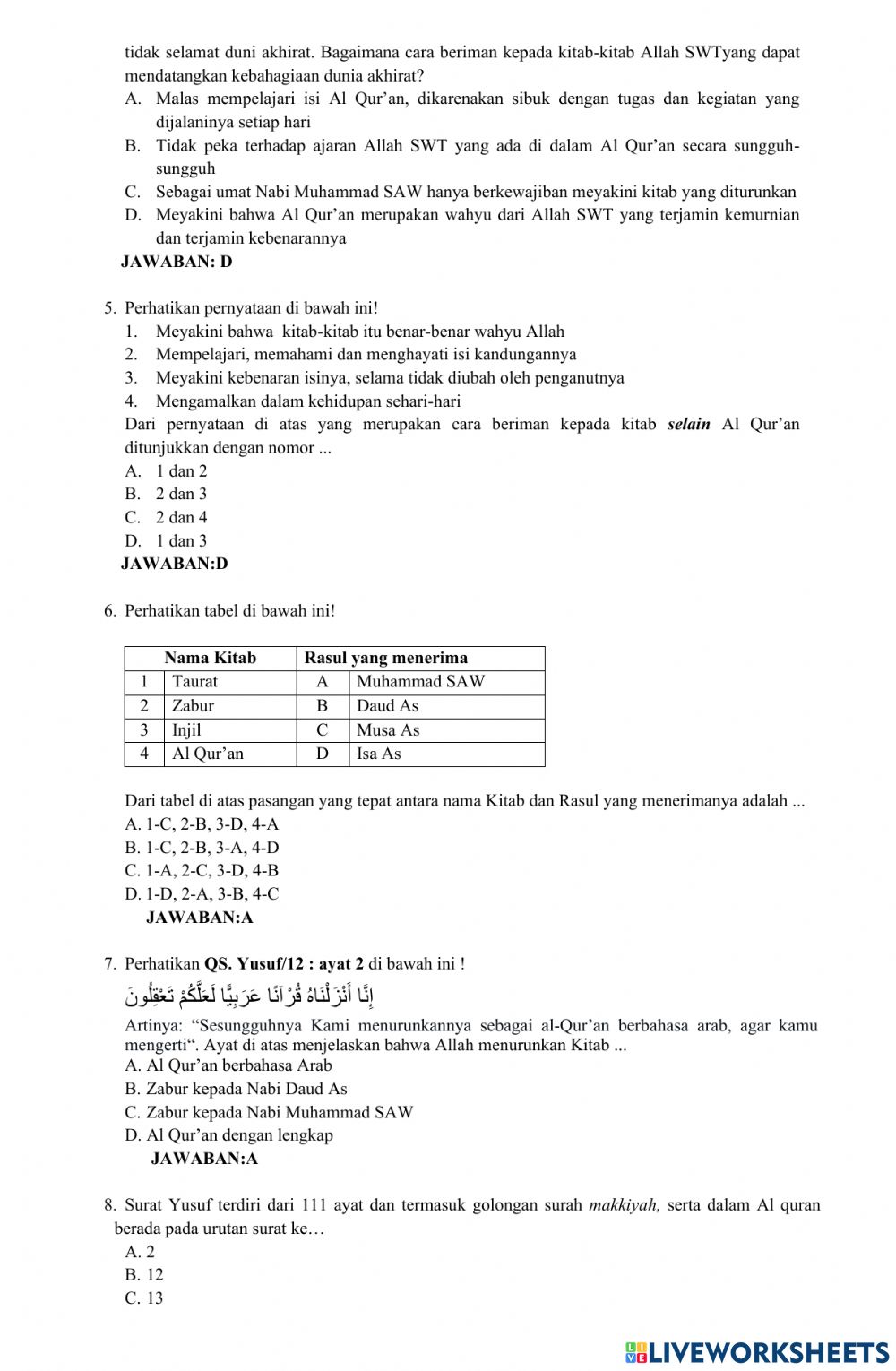 Detail Surat Ke 12 Dalam Al Quran Nomer 47