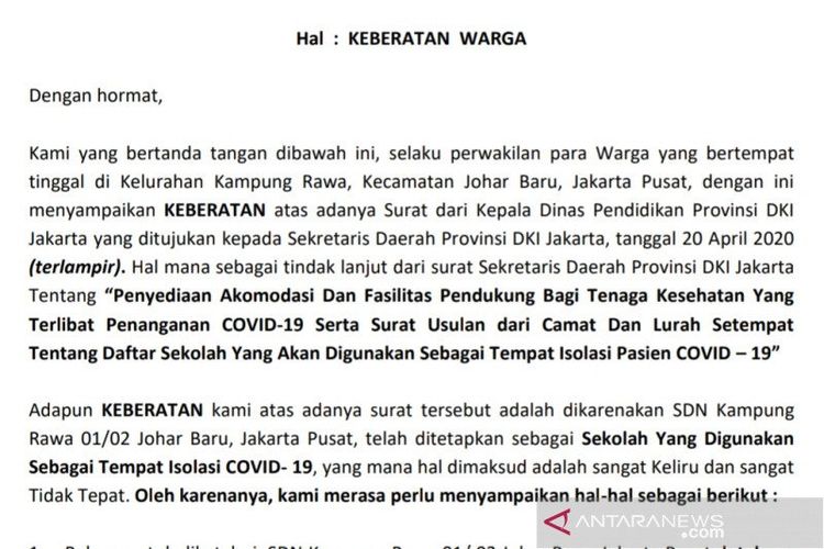 Detail Surat Keberatan Warga Nomer 9