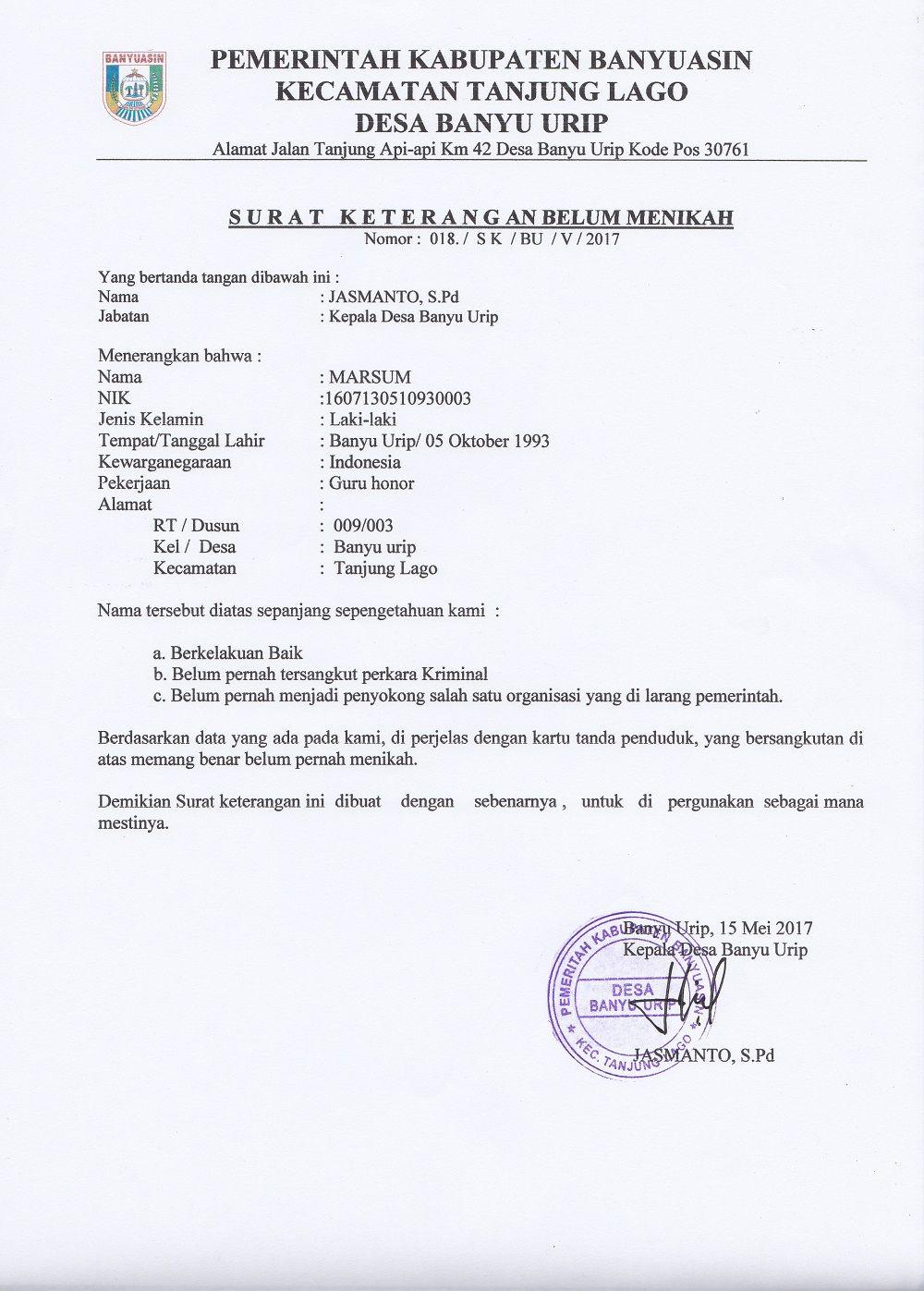 Detail Surat Kelakuan Baik Nomer 31