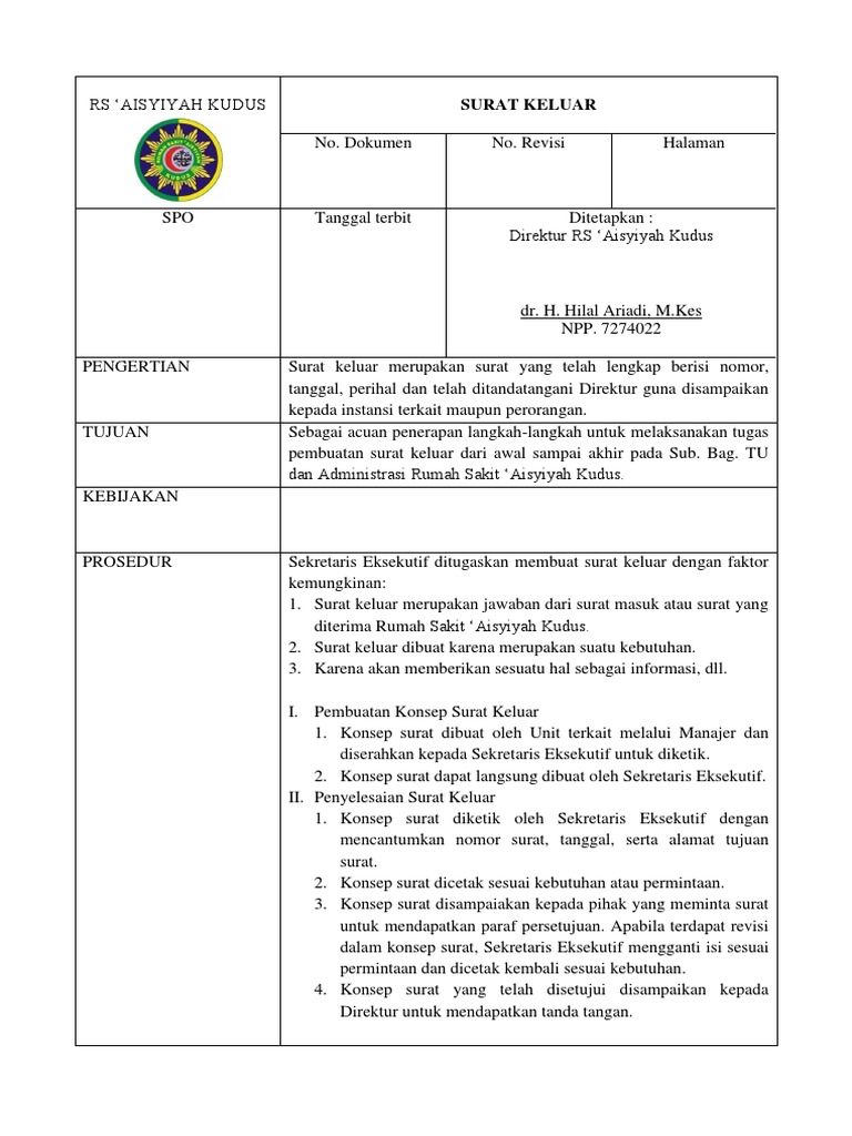 Detail Surat Keluar Rumah Nomer 23