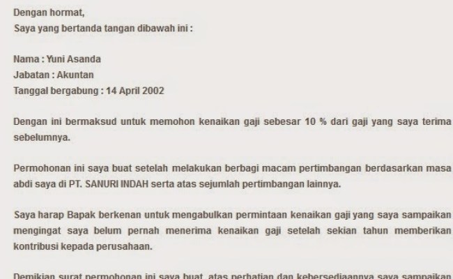 Detail Surat Kenaikan Gaji Nomer 22