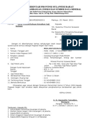 Detail Surat Kenaikan Gaji Nomer 42