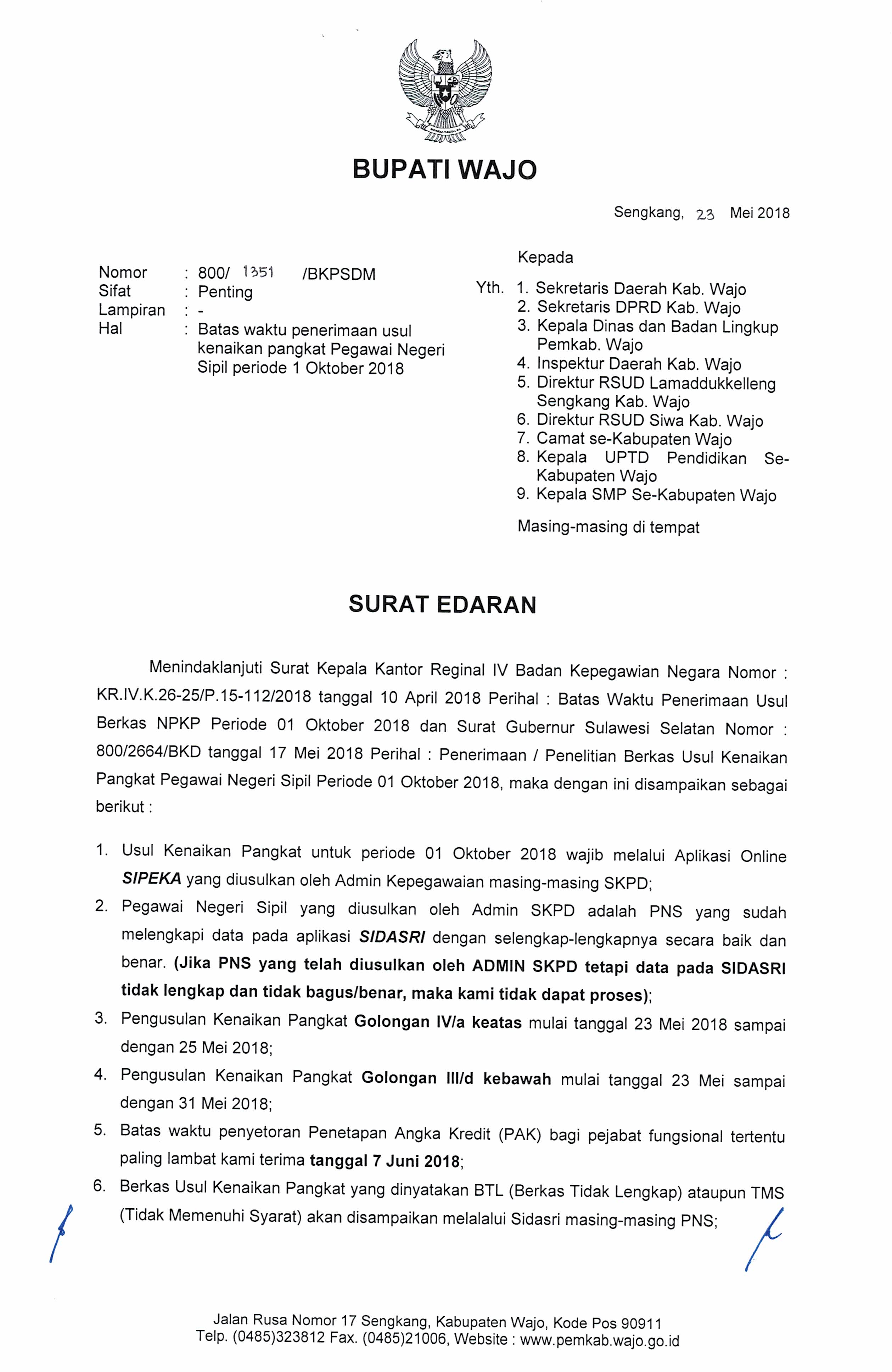 Detail Surat Kenaikan Pangkat Nomer 21