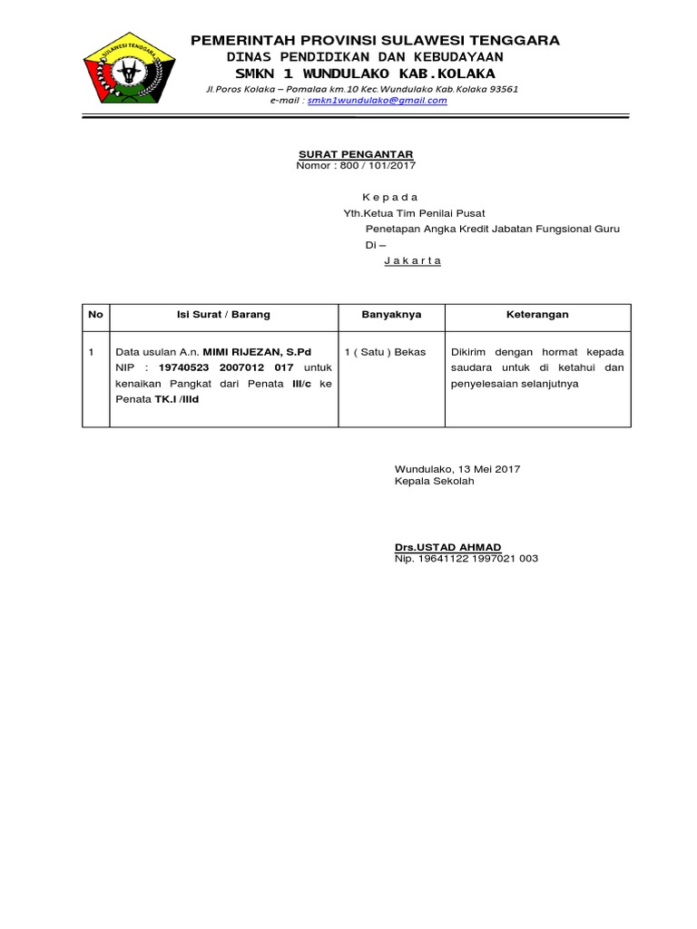 Detail Surat Kenaikan Pangkat Nomer 31