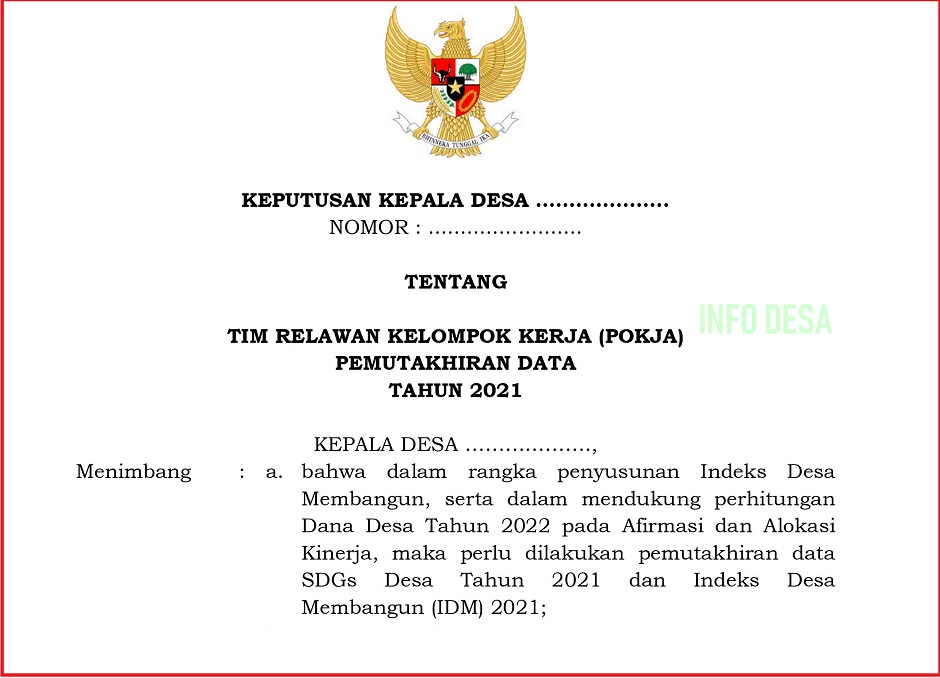 Detail Surat Keputusan Kepala Desa Nomer 2