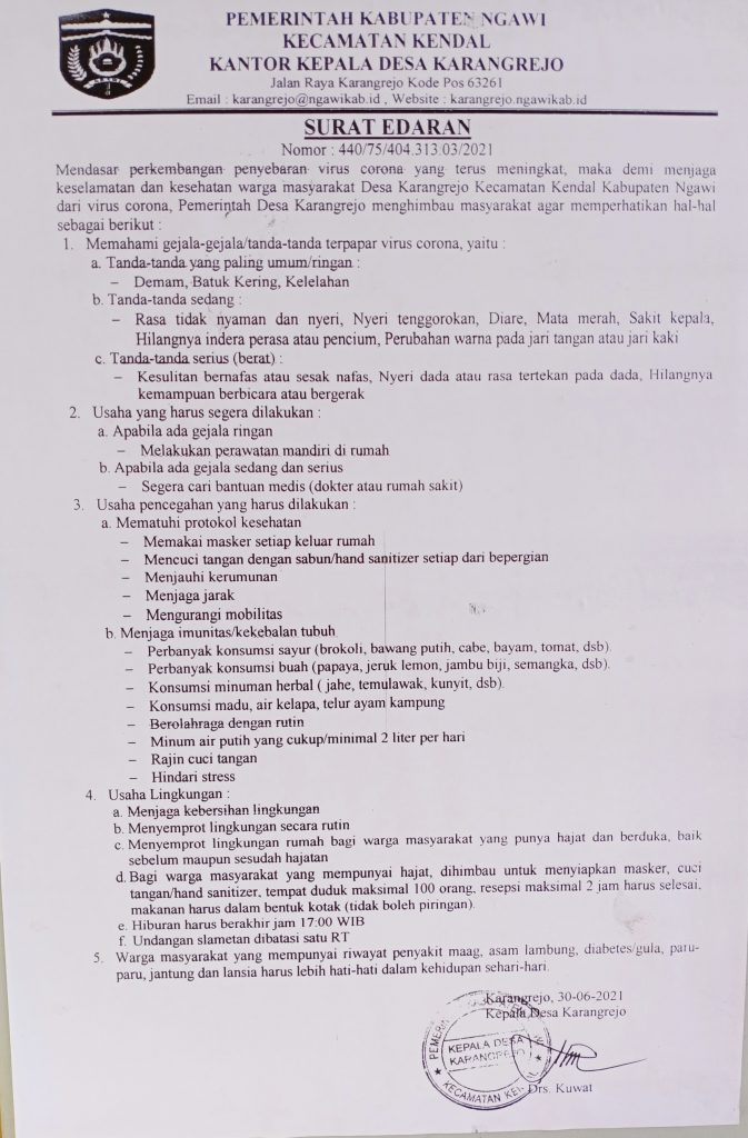 Detail Surat Keputusan Kepala Desa Nomer 45