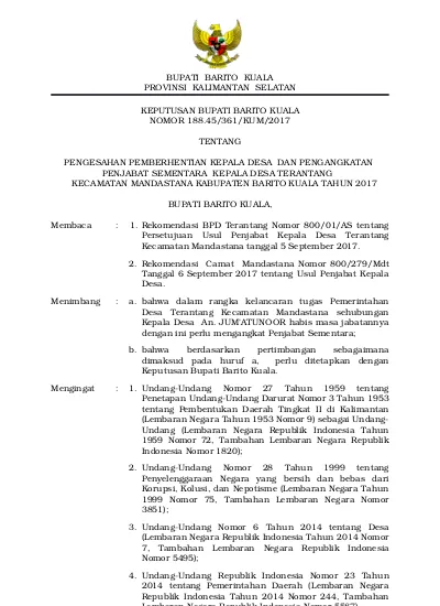 Detail Surat Keputusan Kepala Desa Nomer 7