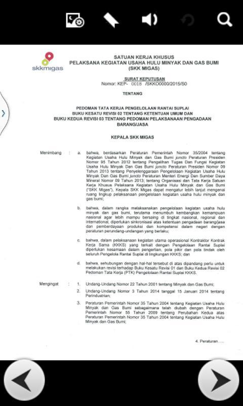 Detail Surat Keputusan Kepala Skk Migas Nomer 18