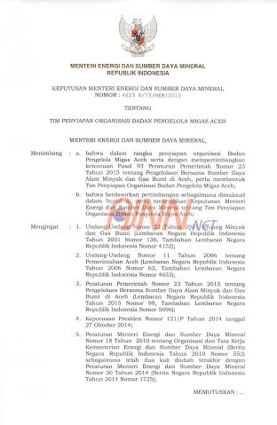 Detail Surat Keputusan Organisasi Nomer 37