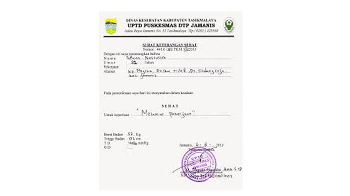 Detail Surat Kesehatan Dari Puskesmas Nomer 21