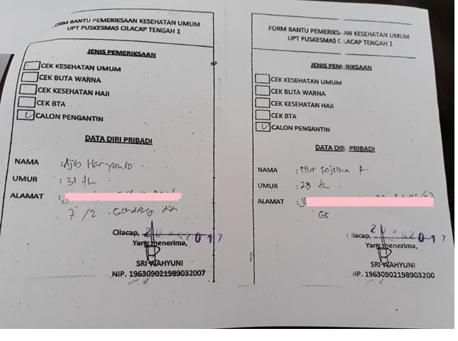 Detail Surat Kesehatan Nikah Nomer 4