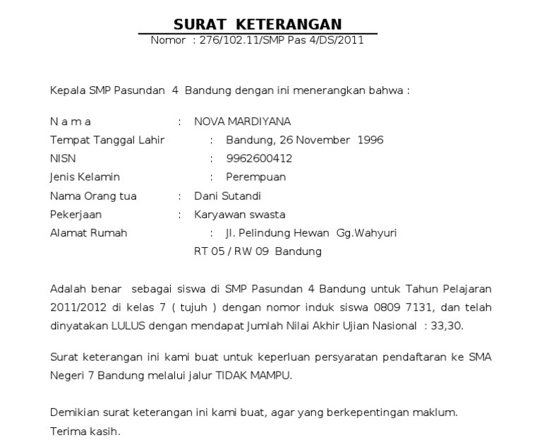 Detail Surat Keterangan Aktif Kerja Nomer 13