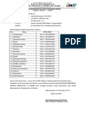 Detail Surat Keterangan Aktif Siswa Nomer 33