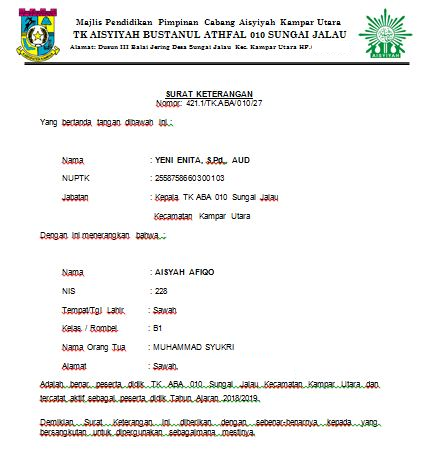 Detail Surat Keterangan Aktif Siswa Nomer 35