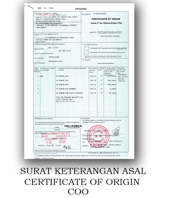 Detail Surat Keterangan Asal Barang Nomer 2