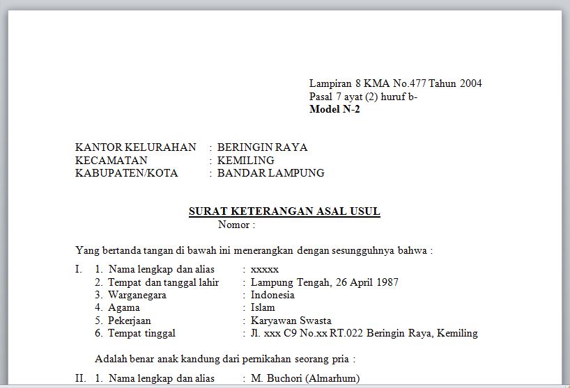 Detail Surat Keterangan Asal Barang Nomer 4