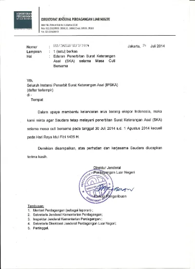 Detail Surat Keterangan Asal Barang Nomer 40