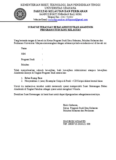Detail Surat Keterangan Bebas Nomer 19