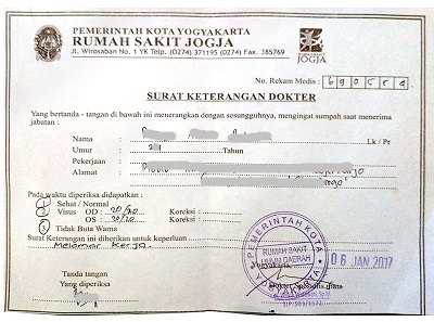 Detail Surat Keterangan Bebas Buta Warna Nomer 3