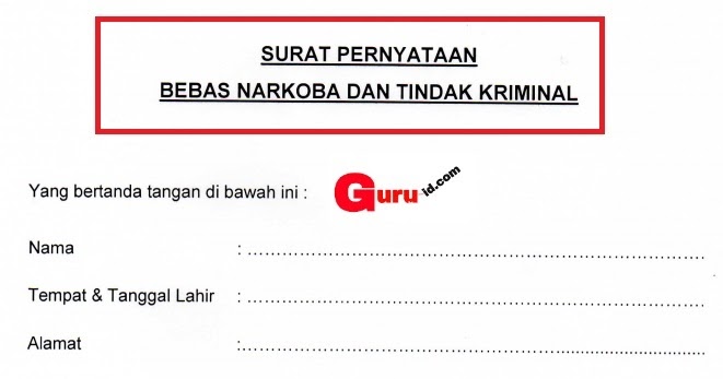 Detail Surat Keterangan Bebas Napza Nomer 44