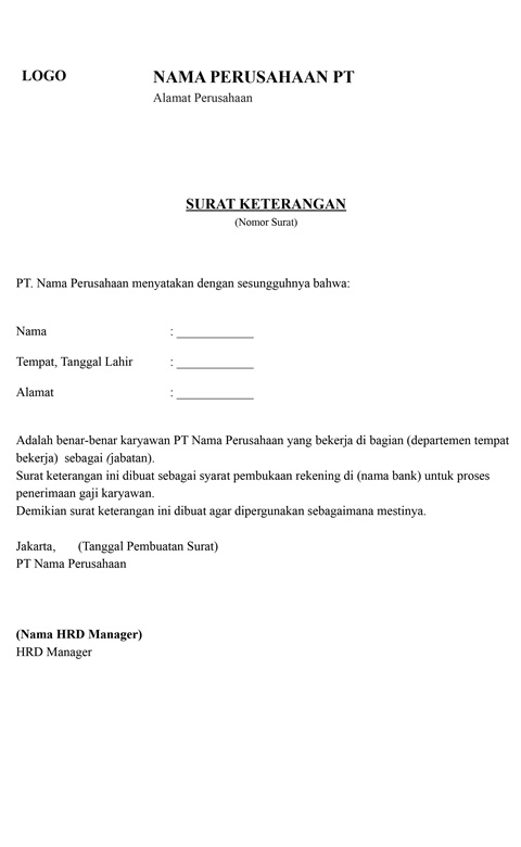 Detail Surat Keterangan Bekerja Dari Perusahaan Nomer 2