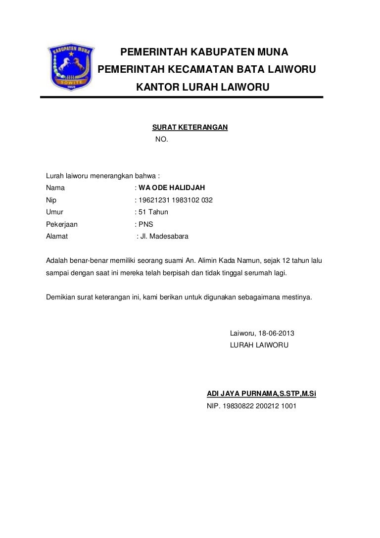 Detail Surat Keterangan Cerai Dari Kelurahan Nomer 3