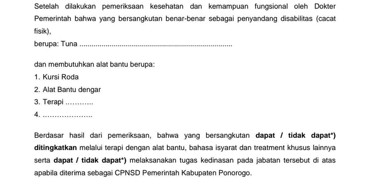 Detail Surat Keterangan Disabilitas Nomer 10