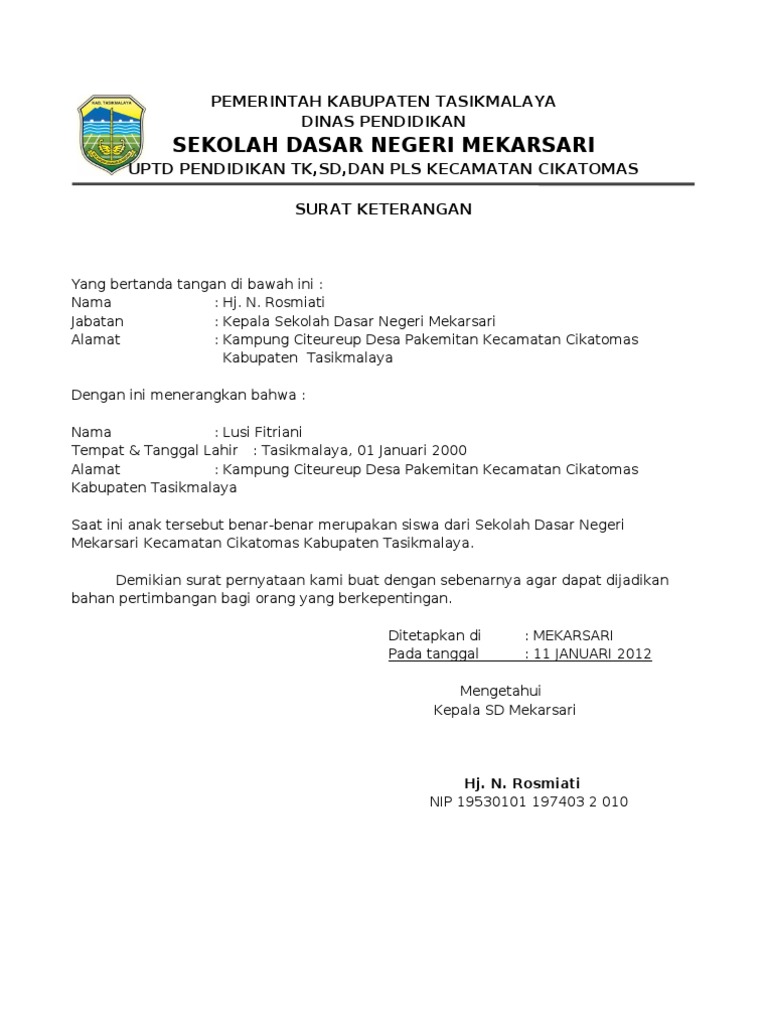 Surat Keterangan Doc - KibrisPDR