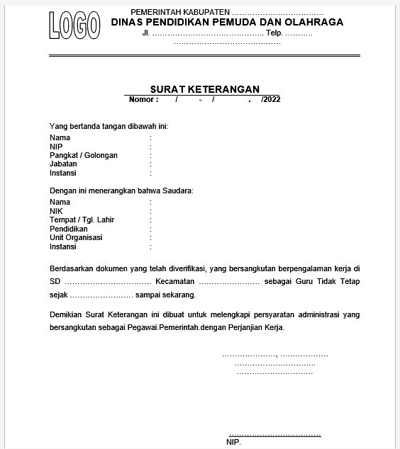 Detail Surat Keterangan Doc Nomer 35