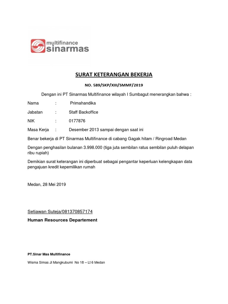 Detail Surat Keterangan Doc Nomer 40