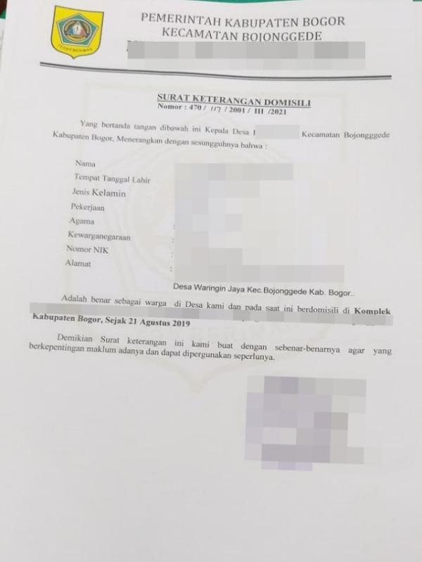 Detail Surat Keterangan Domisili Dari Desa Nomer 45