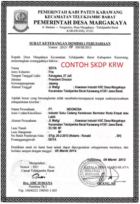 Detail Surat Keterangan Domisili Dari Desa Nomer 46