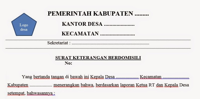 Detail Surat Keterangan Domisili Desa Nomer 37