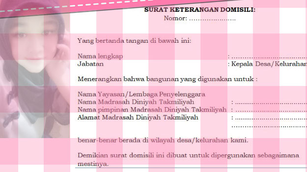 Detail Surat Keterangan Domisili Lembaga Nomer 43