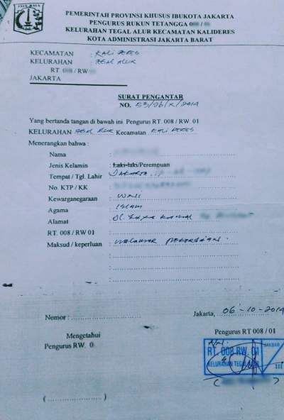 Detail Surat Keterangan Domisili Rt Nomer 18