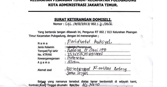 Detail Surat Keterangan Domisili Rt Nomer 30